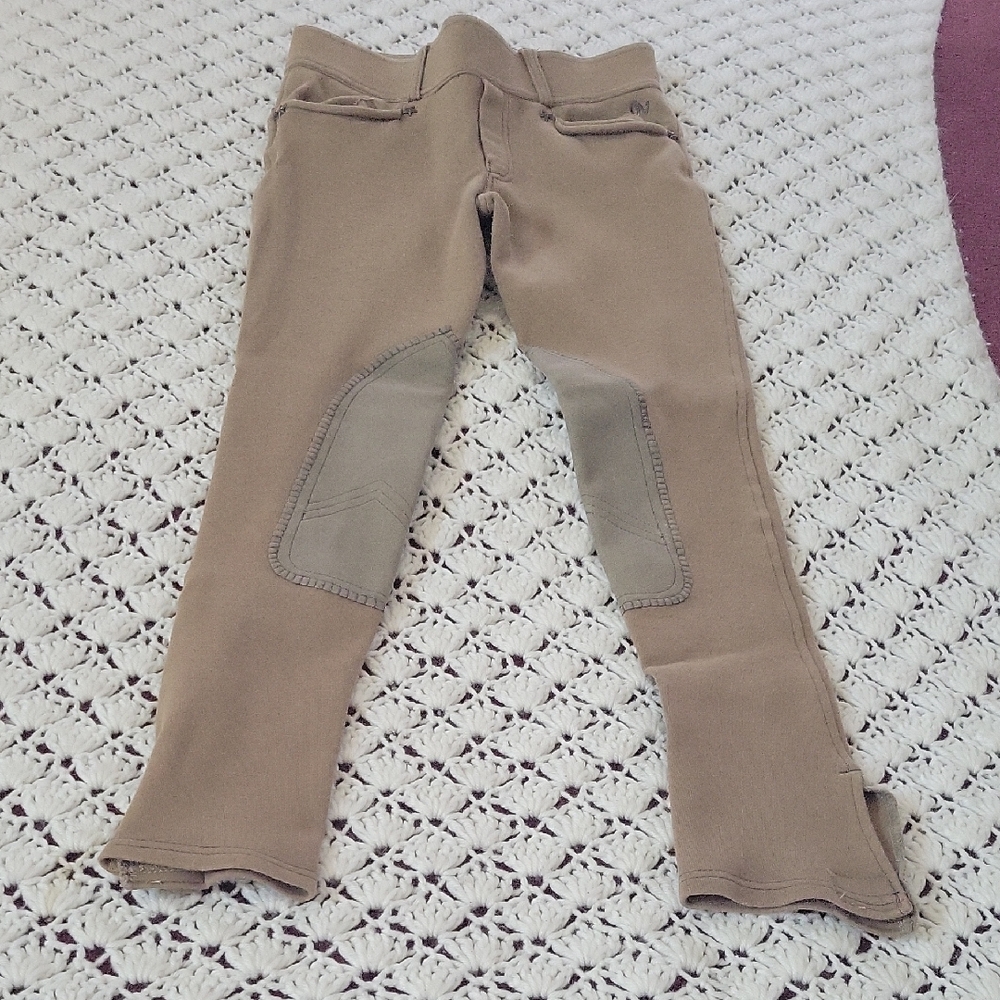 OVATION KHAKI EQUESTRIAN KIDS BREECHES